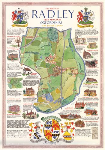 Millennium map produced as an A2 poster for Radley History Club