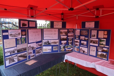 Part of the display of archive material about the railway at Radley