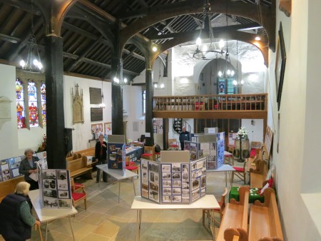 View of the church set up for the exhibition