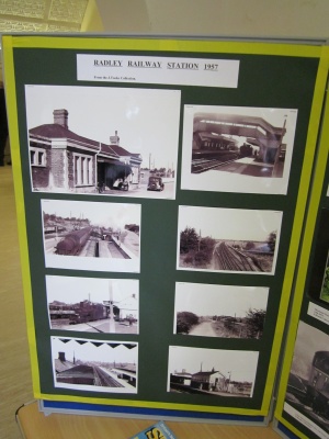 DIsplay of photographs of Radley Station in 1957