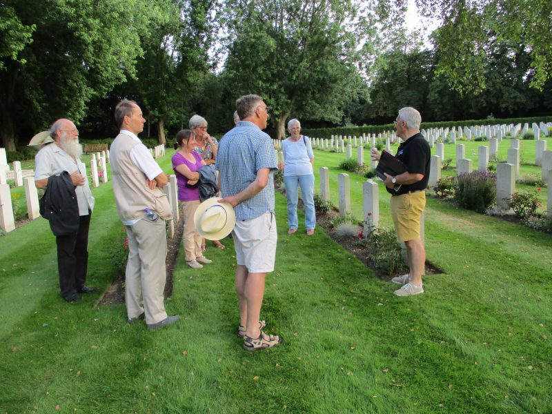 Group of Radley History Club members at the Botley War Graves Cemetery in Oxford