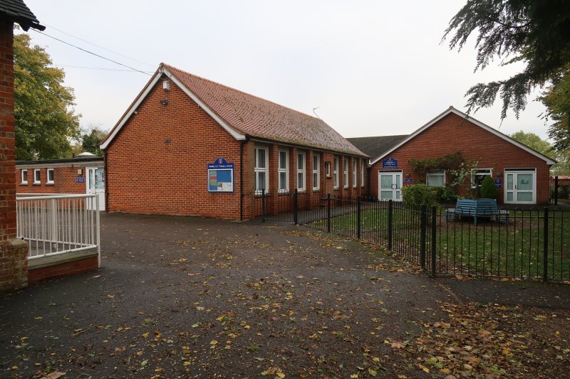Main school buildings at Radley Church of England Primary School