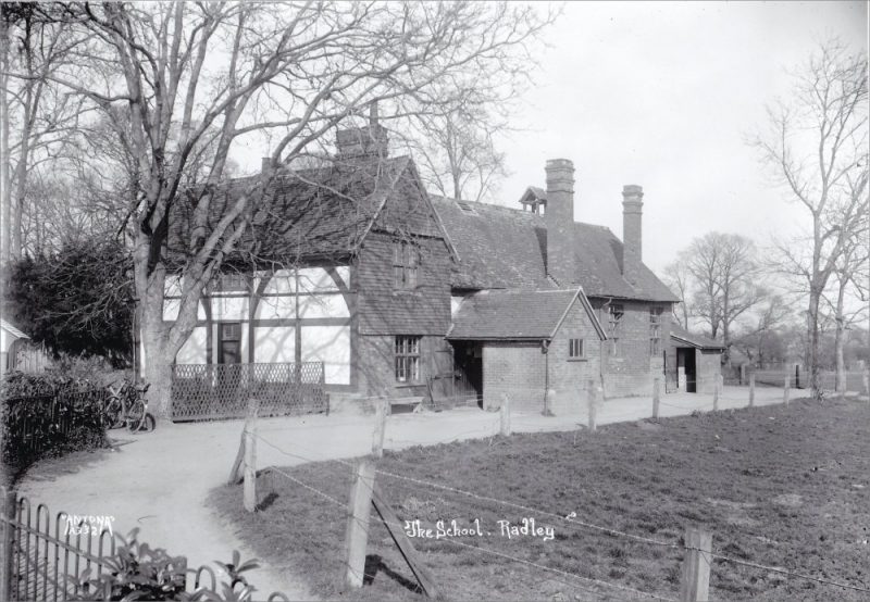 School house, adjoining Victorian building at Radley Primary School, probably taken in the 1930s