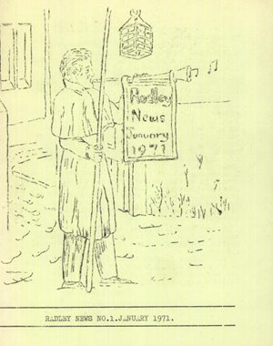 Front cover of the first issue of 'Radley News' in 1971